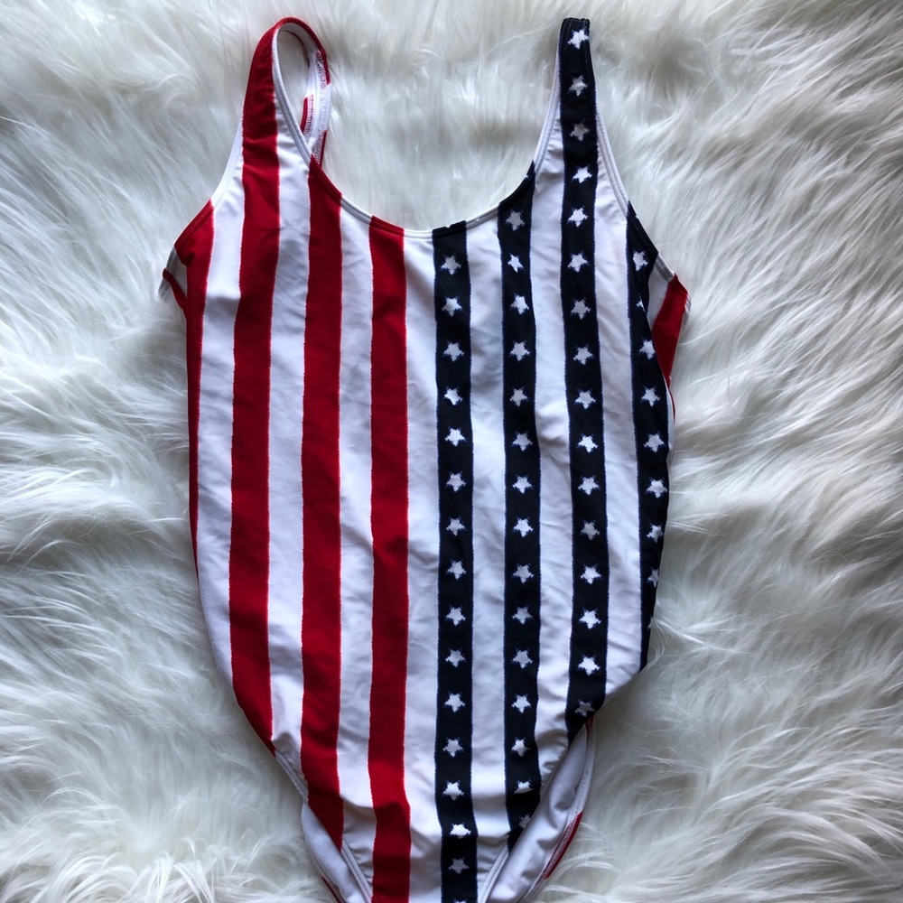 American Flag One Piece Swimsuit